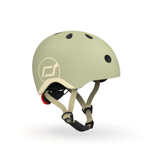 Casca de protectie pentru copii, cu sistem de reglare, Scoot & Ride Olive, XXS-S, 1 an+